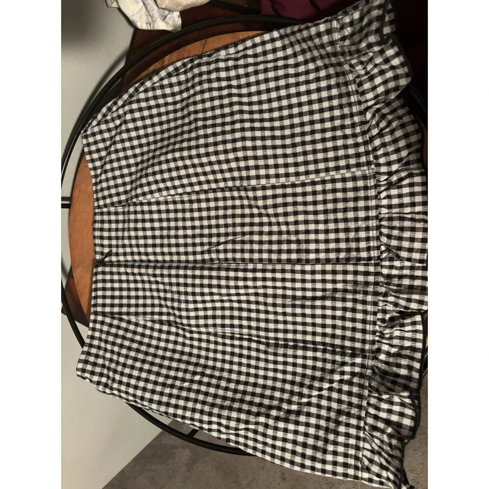 Art Class Black & White Gingham Ruffle Hem Skort Juniors L (10/12)